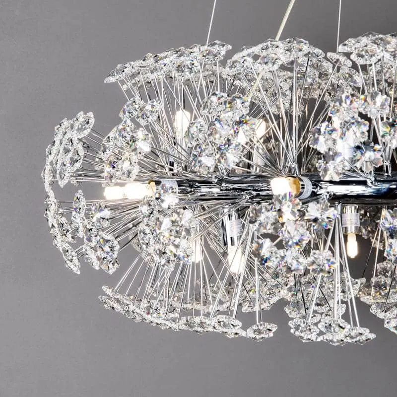 Kansas Round 20 Light Pendant Chrome Ceiling Light