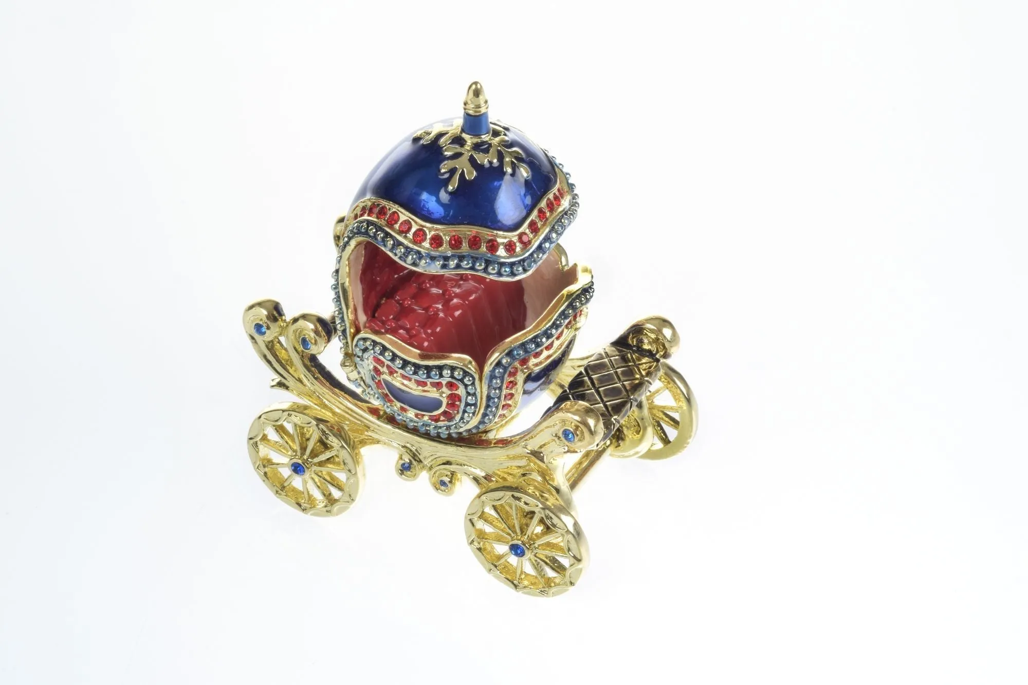 Limited Edition 1 of 250 Blue Faberge Royal Carriage Trinket Box
