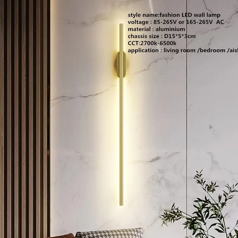 Linear LED Wall Lamp for TV Background and Corridor