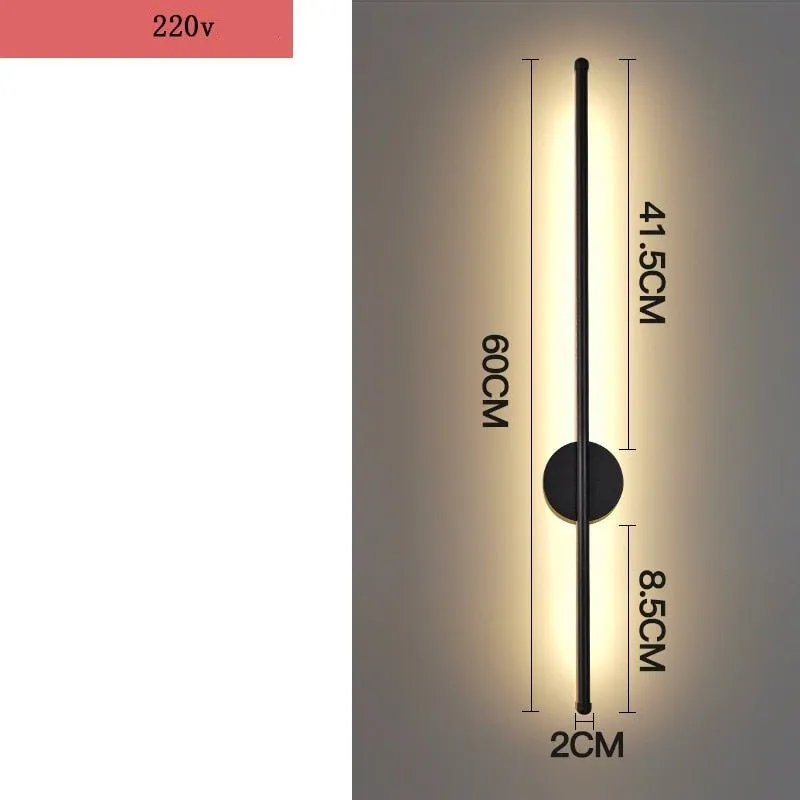 Linear LED Wall Lamp for TV Background and Corridor