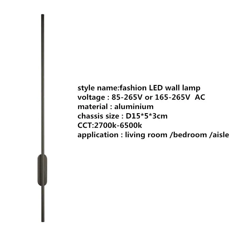 Linear LED Wall Lamp for TV Background and Corridor