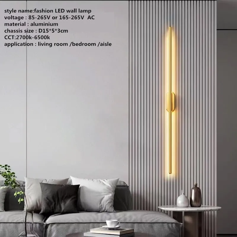 Linear LED Wall Lamp for TV Background and Corridor