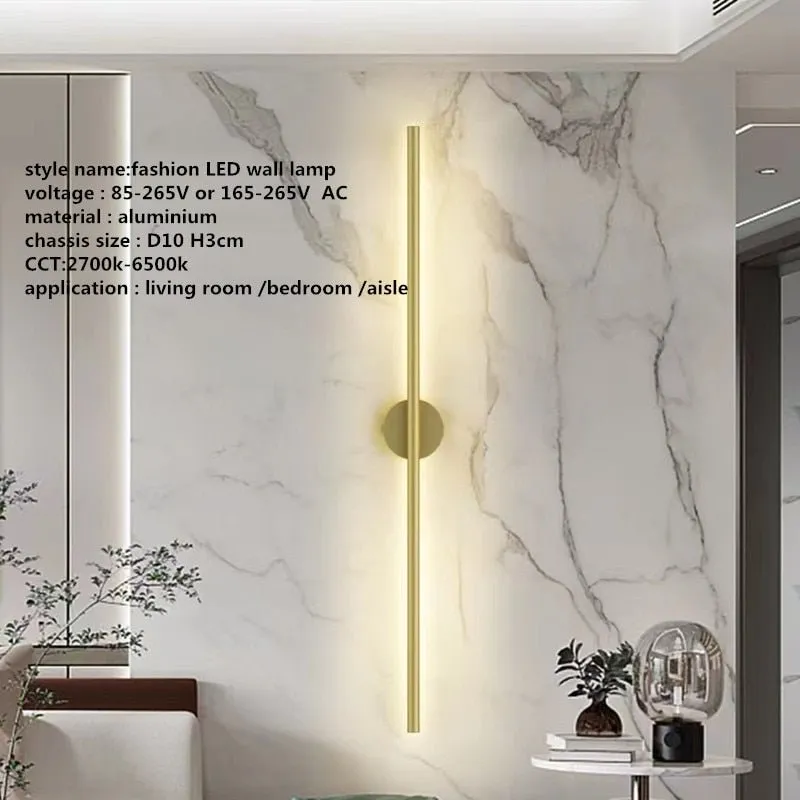 Linear LED Wall Lamp for TV Background and Corridor