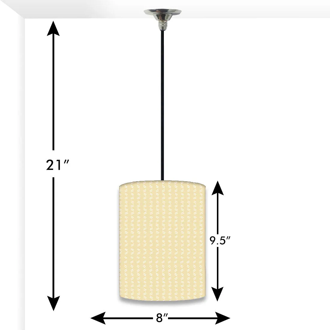Living Room Pendant Lamp -Yellow Leaf Pattern