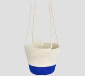 Mia Melange Hanging Planter Small – Blue Block