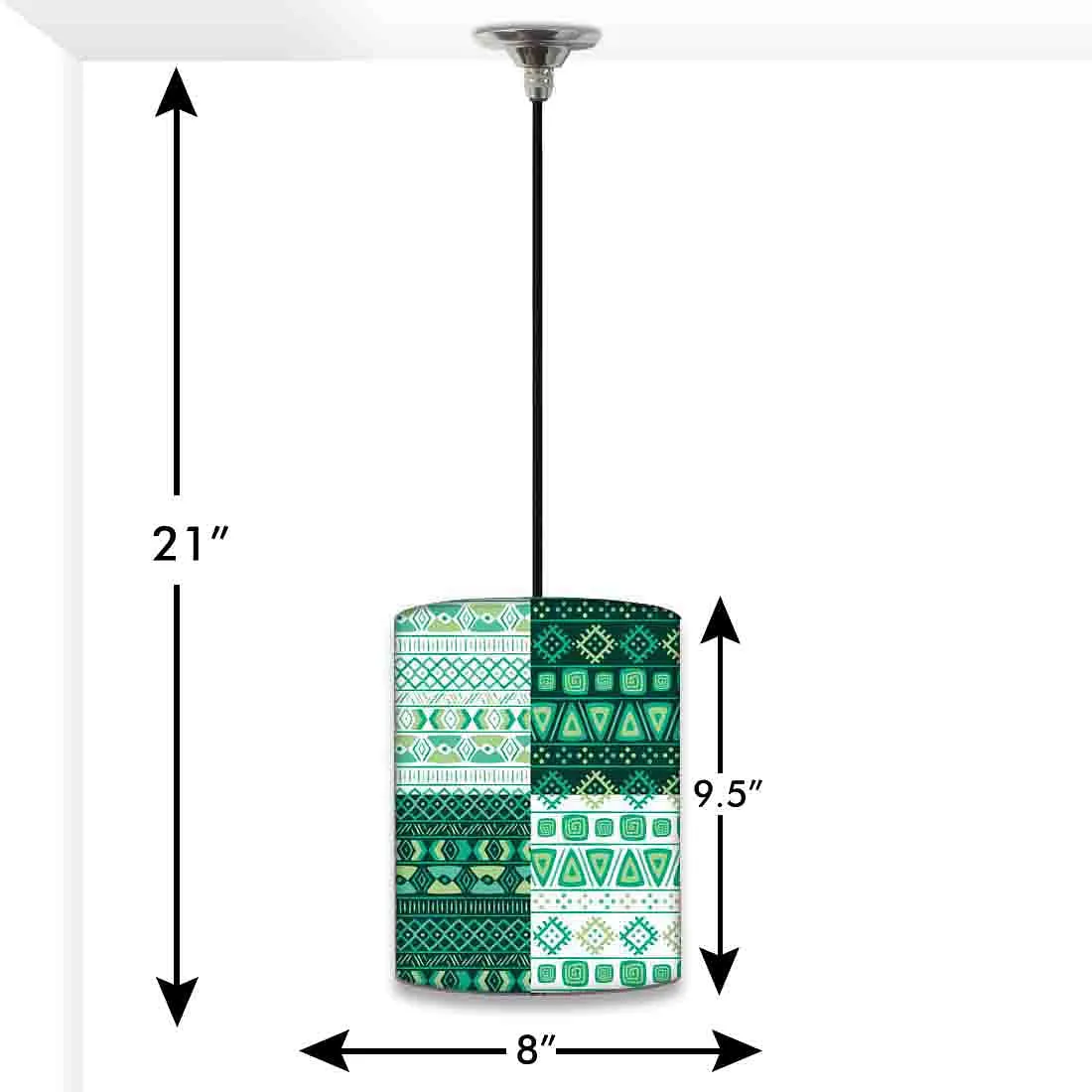 Modern Ceiling Pendant Lamp - Green Pattern