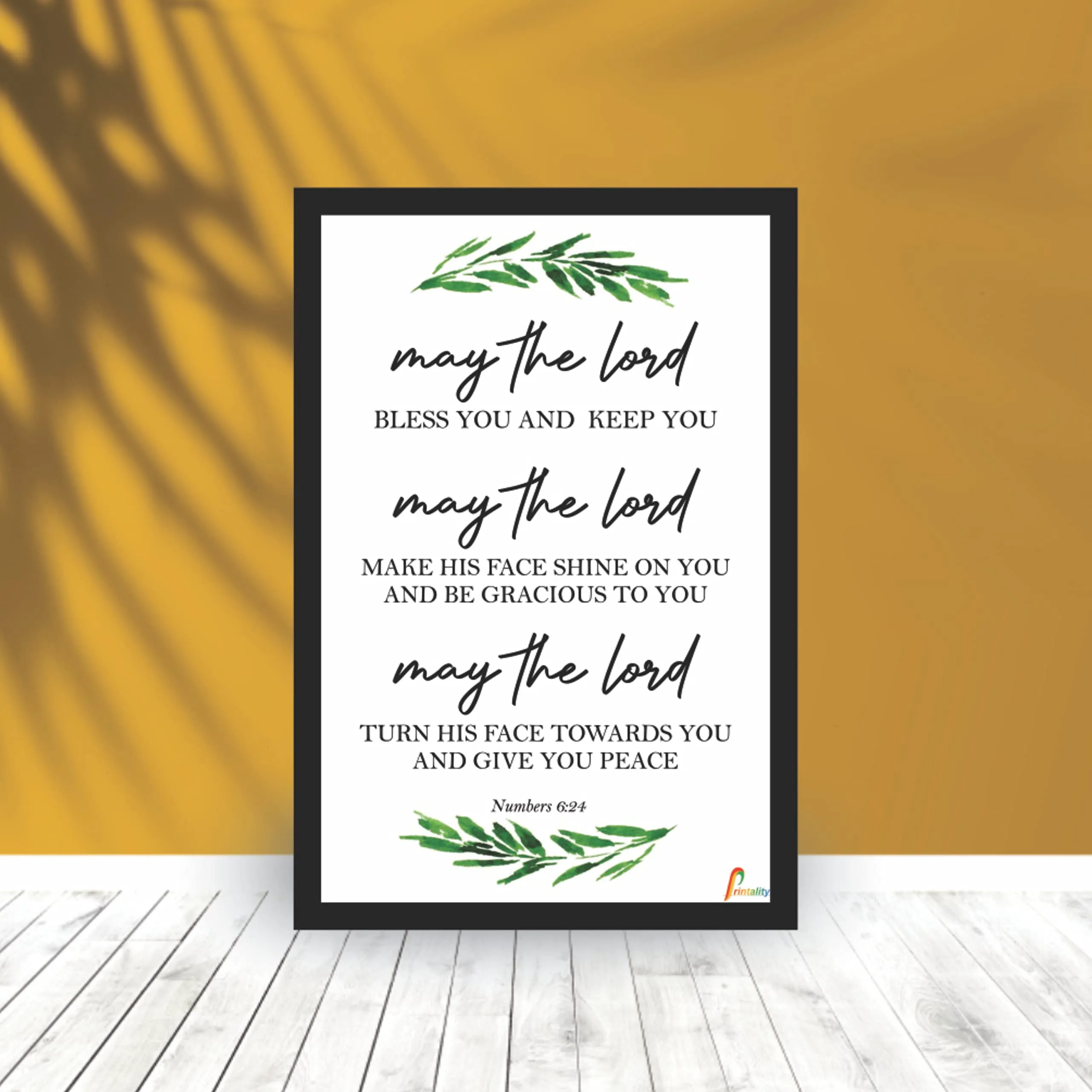 My the lord bless you and keep you | 12 x 18 inches | Photo Frame For wall and Home Decor| Photo Frame for Gifts | Printality |