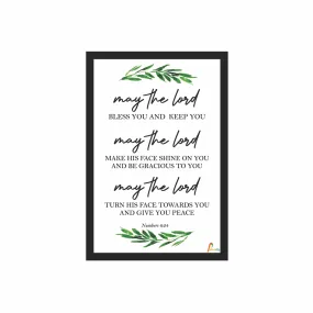 My the lord bless you and keep you | 12 x 18 inches | Photo Frame For wall and Home Decor| Photo Frame for Gifts | Printality |