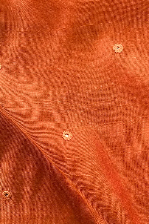 Okhai "Chamak" Hand-Embroidered Mirror Work Pure Silk Blouse Piece