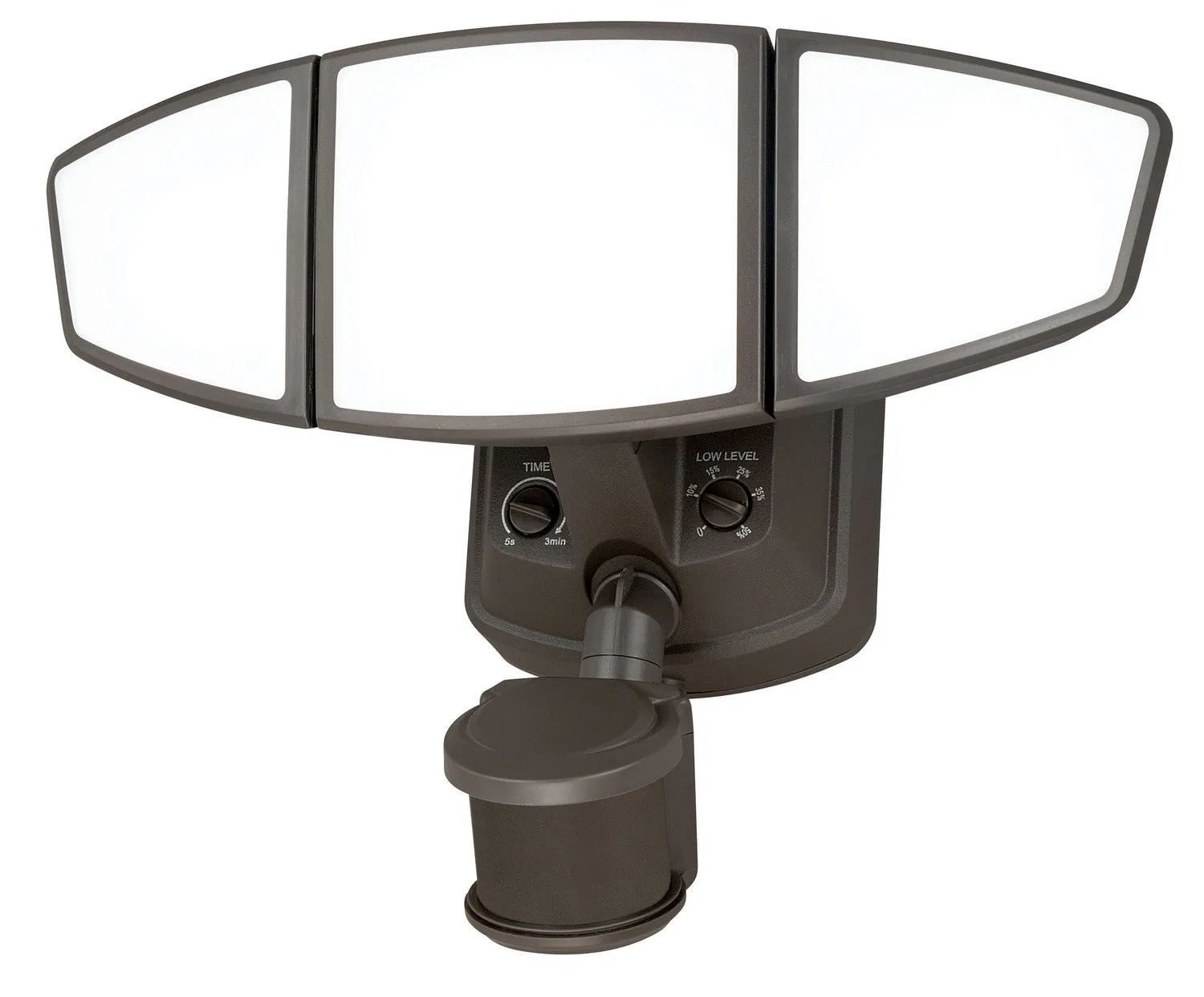 Omega Dualux 3-Light Motion Sensor Security Light in Bronze
