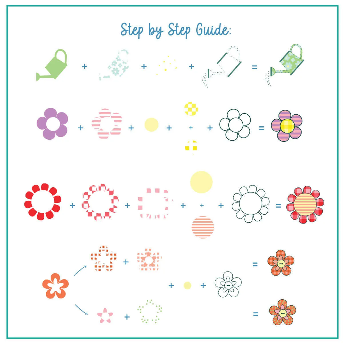 Patterned Spring - Three (CjS-287) Steel Nail Art Layered Stamping Plate
