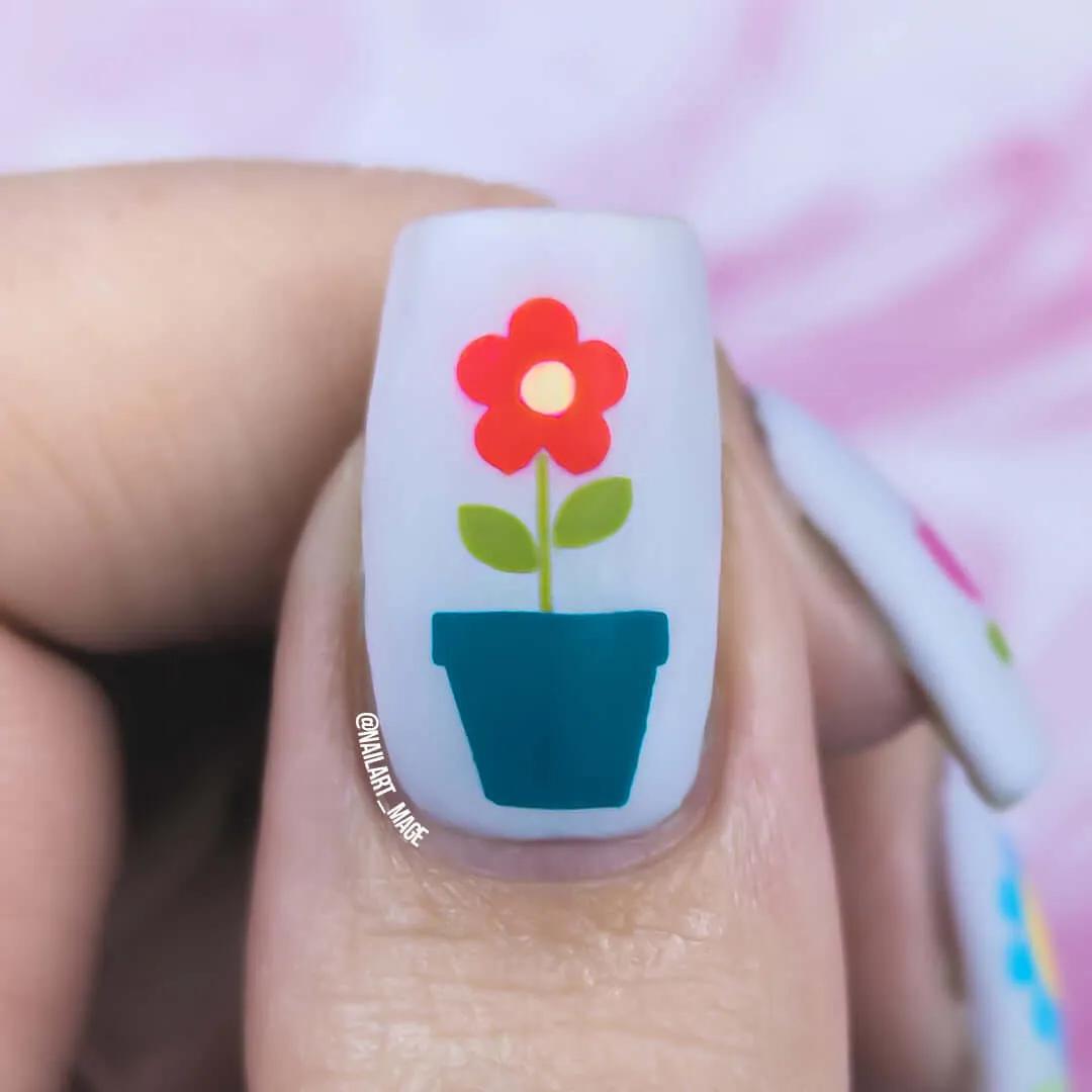 Patterned Spring - Three (CjS-287) Steel Nail Art Layered Stamping Plate