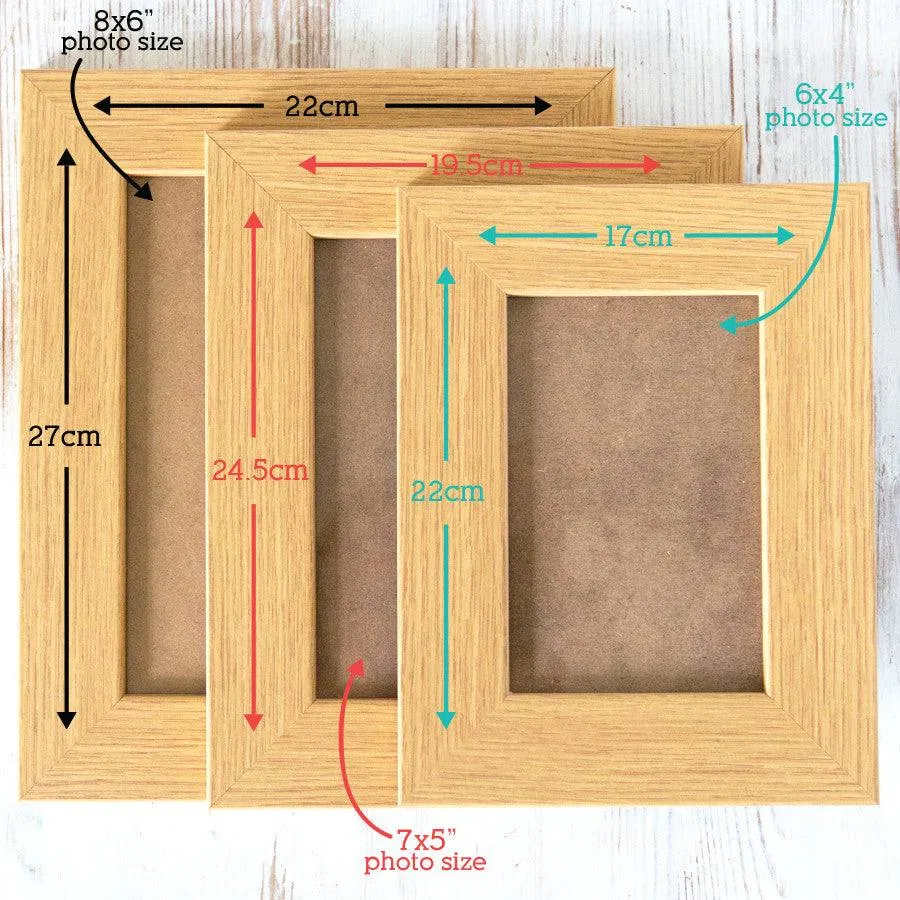 Personalised Address Oak Photo Frame