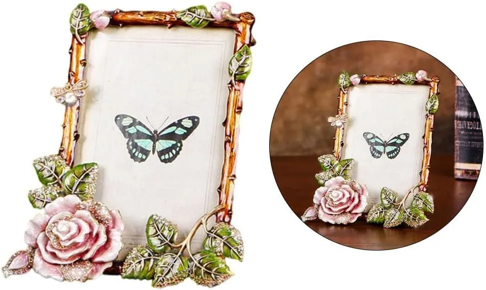 Picture Frame European Metal Photo Frame  (Big Flower)