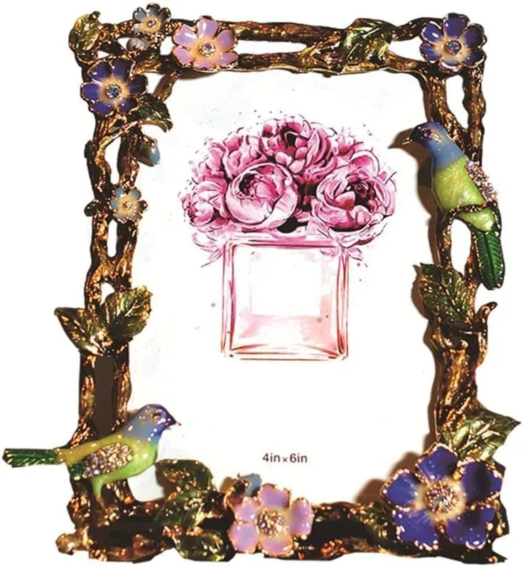 Picture Frame European Metal Photo Frame  (Big Flower)