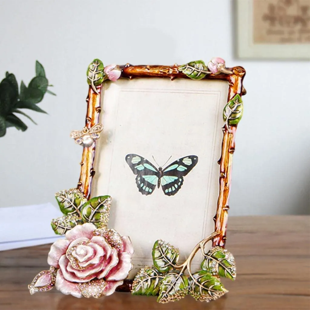 Picture Frame European Metal Photo Frame  (Big Flower)