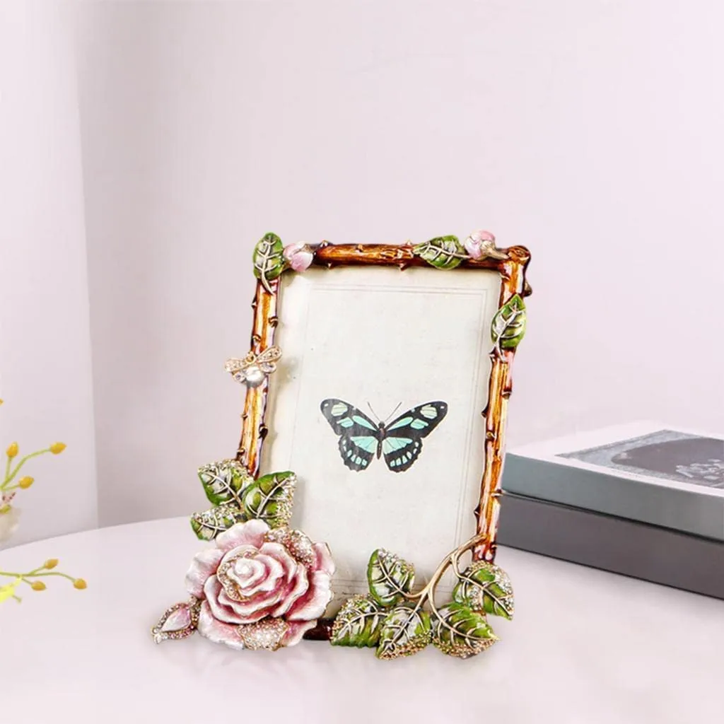Picture Frame European Metal Photo Frame  (Big Flower)