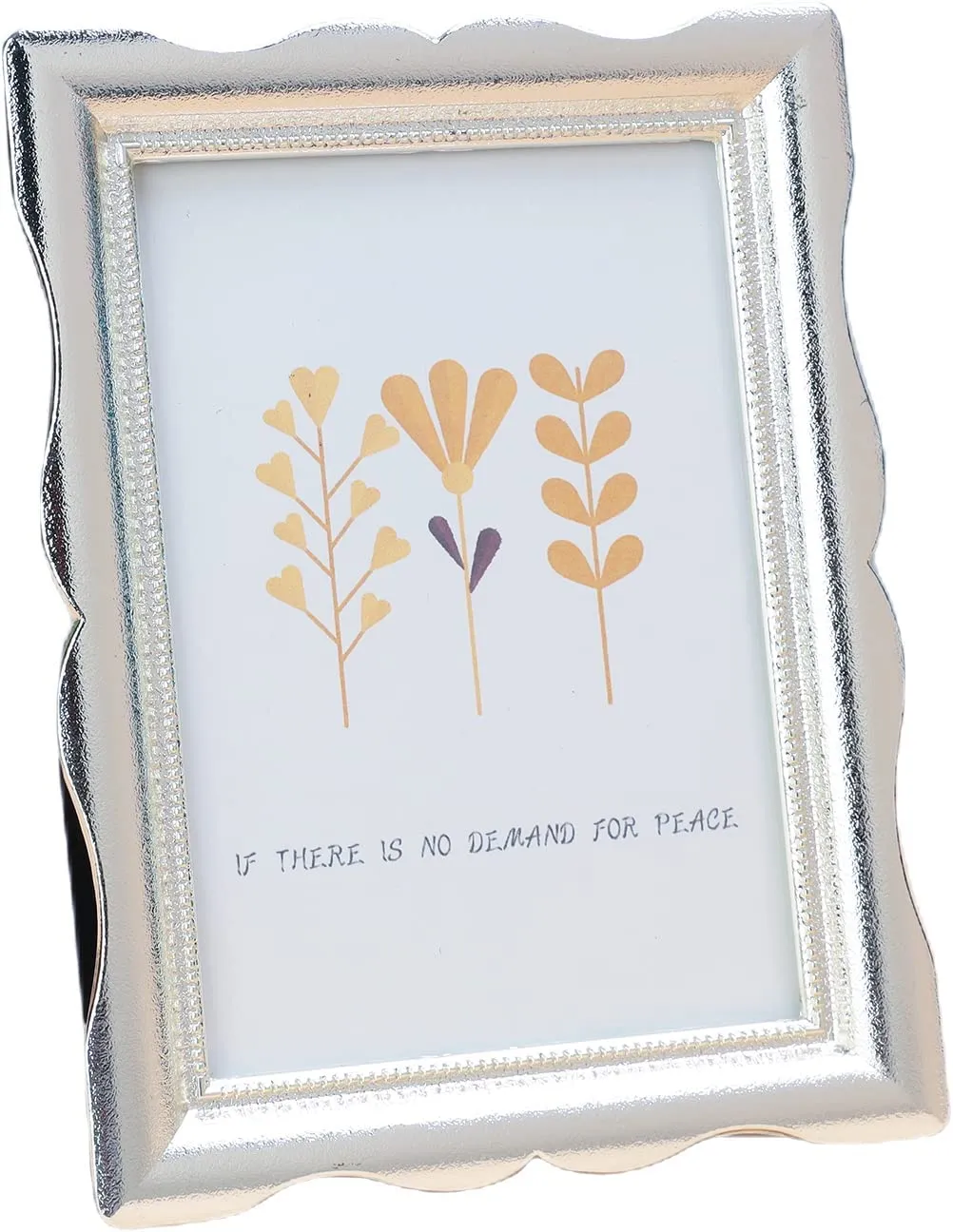 Picture Frame Floral Design Metal  with HD GlassButterfly)