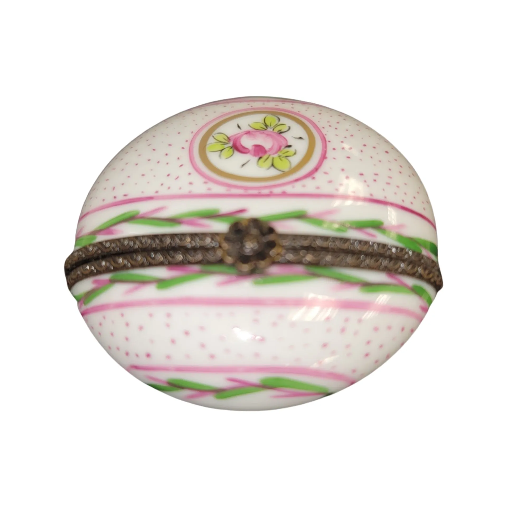 Pink Flat Round Pill Box