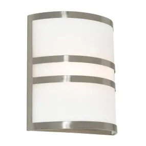 Plaza 11 in. 2 Lights Wall Light Brushed Nickel Finish