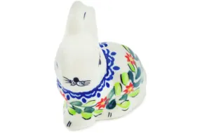 Polish Pottery 3" Bunny Figurine Elegant Garland