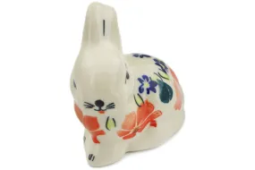 Polish Pottery 3" Bunny Figurine Grecian Fields