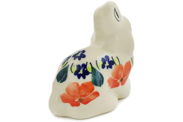Polish Pottery 3" Bunny Figurine Grecian Fields