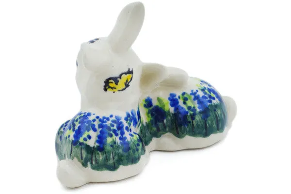Polish Pottery 4" Bunny Figurine Garden Whispers UNIKAT