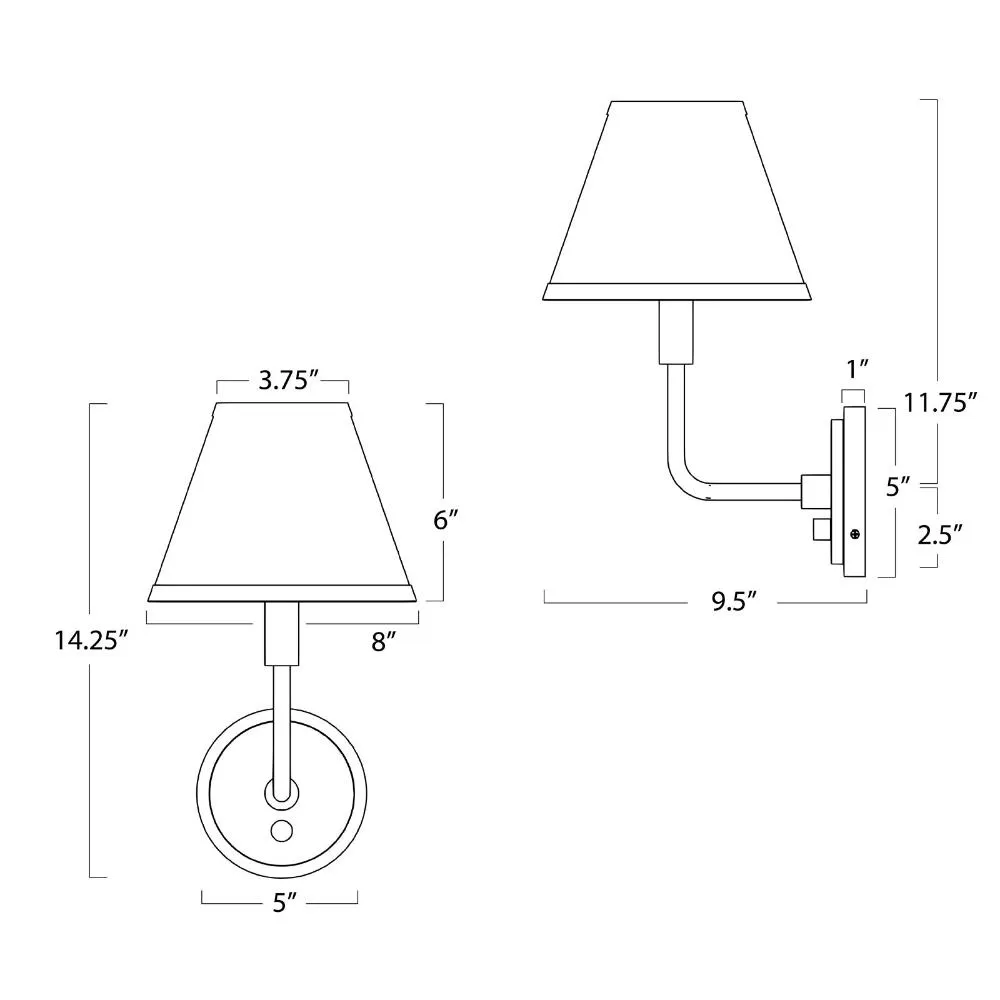Polly Sconce with Rattan Shade