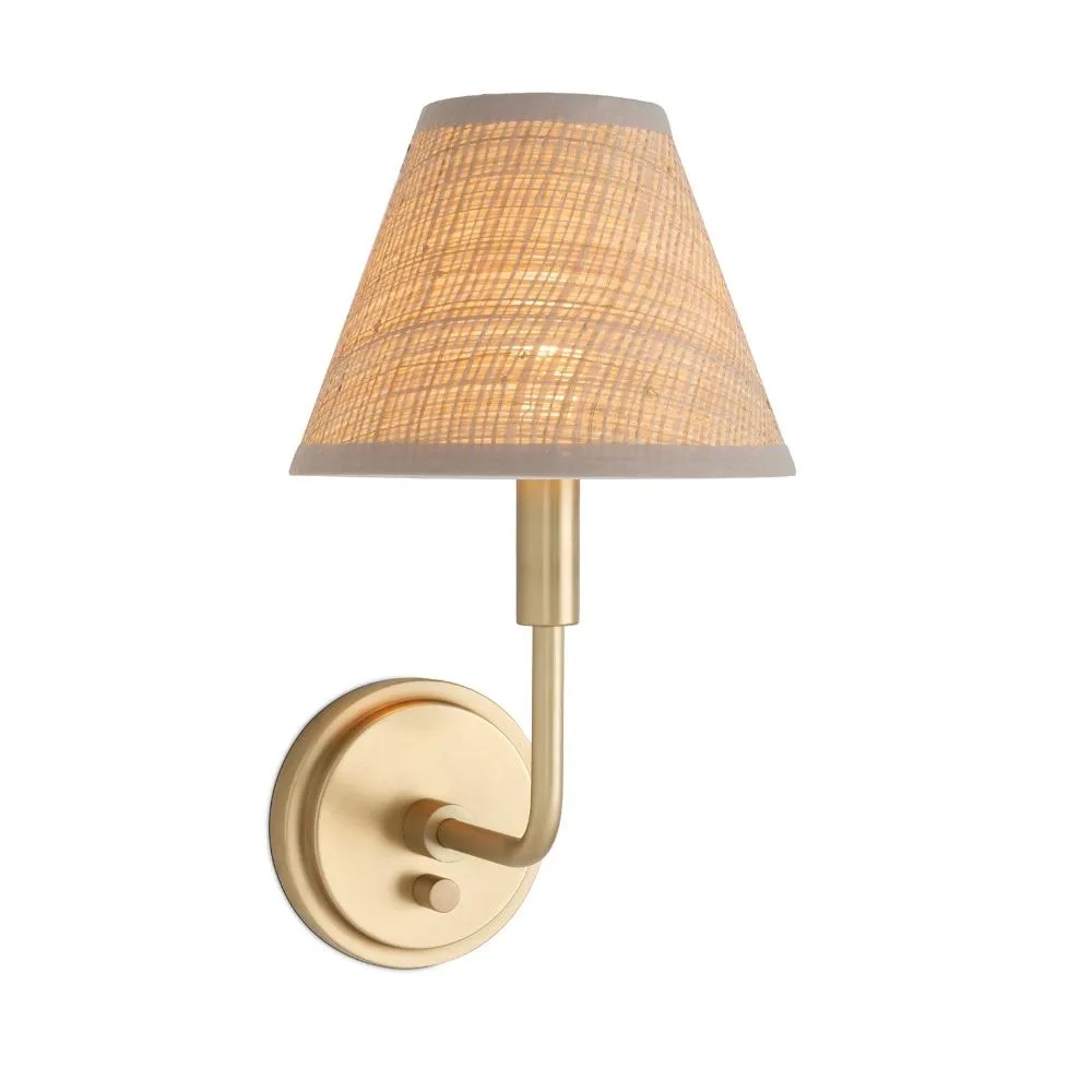 Polly Sconce with Rattan Shade