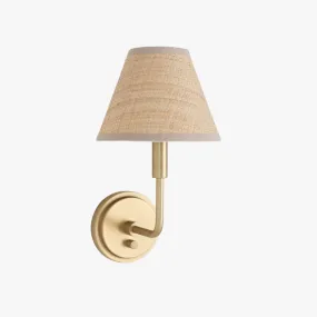 Polly Sconce with Rattan Shade