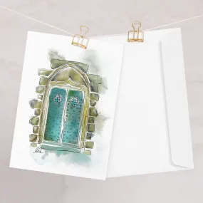 Porte du Chateau du Pompadour Watercolor - Greeting card