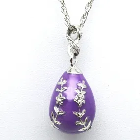 Purple Egg Pendant Necklace