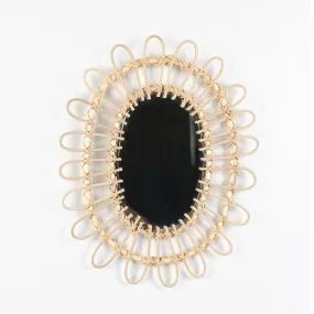 Rattan Oval Mirror