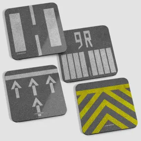 RUNWAY - 4 Coasters Set