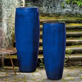 Sabine Planter, Tall - Sapphire - S/1 Campania International