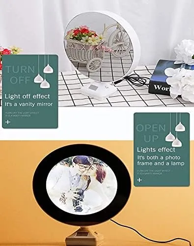 Sharma Cards™ Personalized Customized Magic Mirror College Photo Frame with LED Light (9 Photo Required Only)