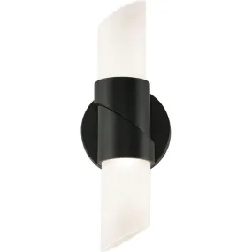 Slice 13 in. LED Wall Light Black Finish