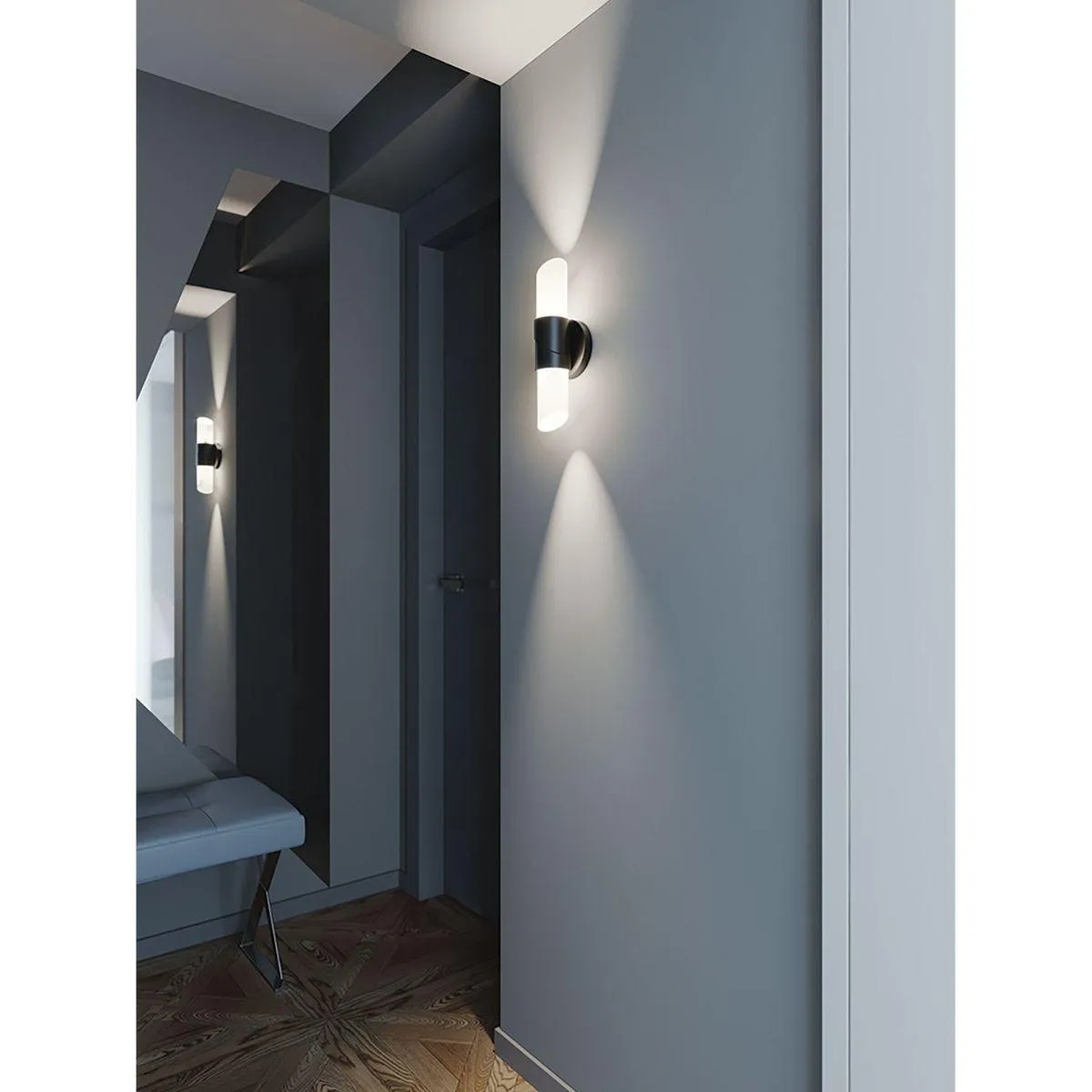 Slice 13 in. LED Wall Light Black Finish