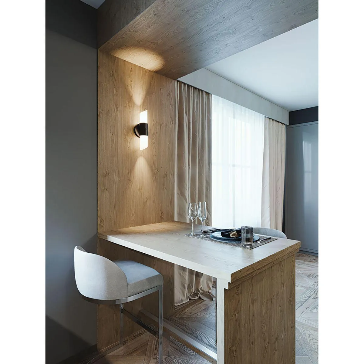 Slice 13 in. LED Wall Light Black Finish