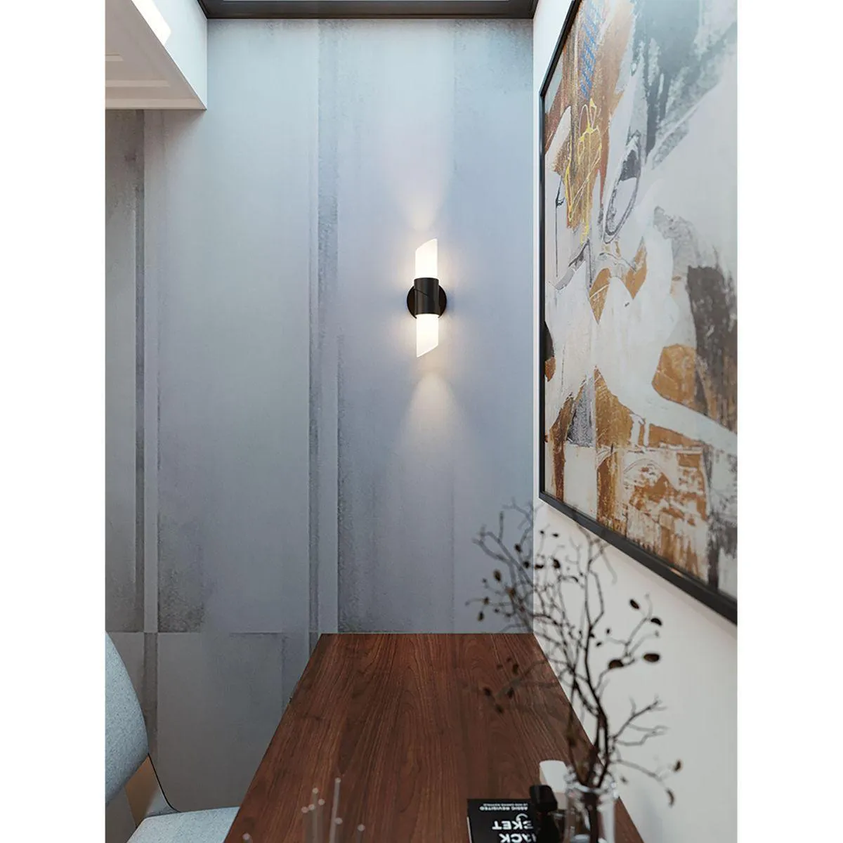Slice 13 in. LED Wall Light Black Finish