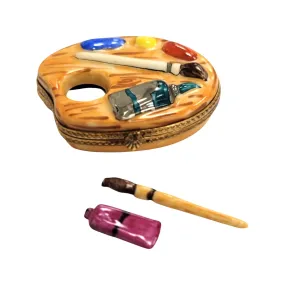 Small Paint Pallette w Paint Brush