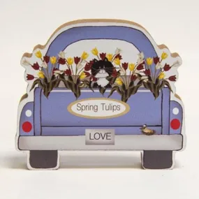 *Spring Tulips Chunky Truck w/Cat