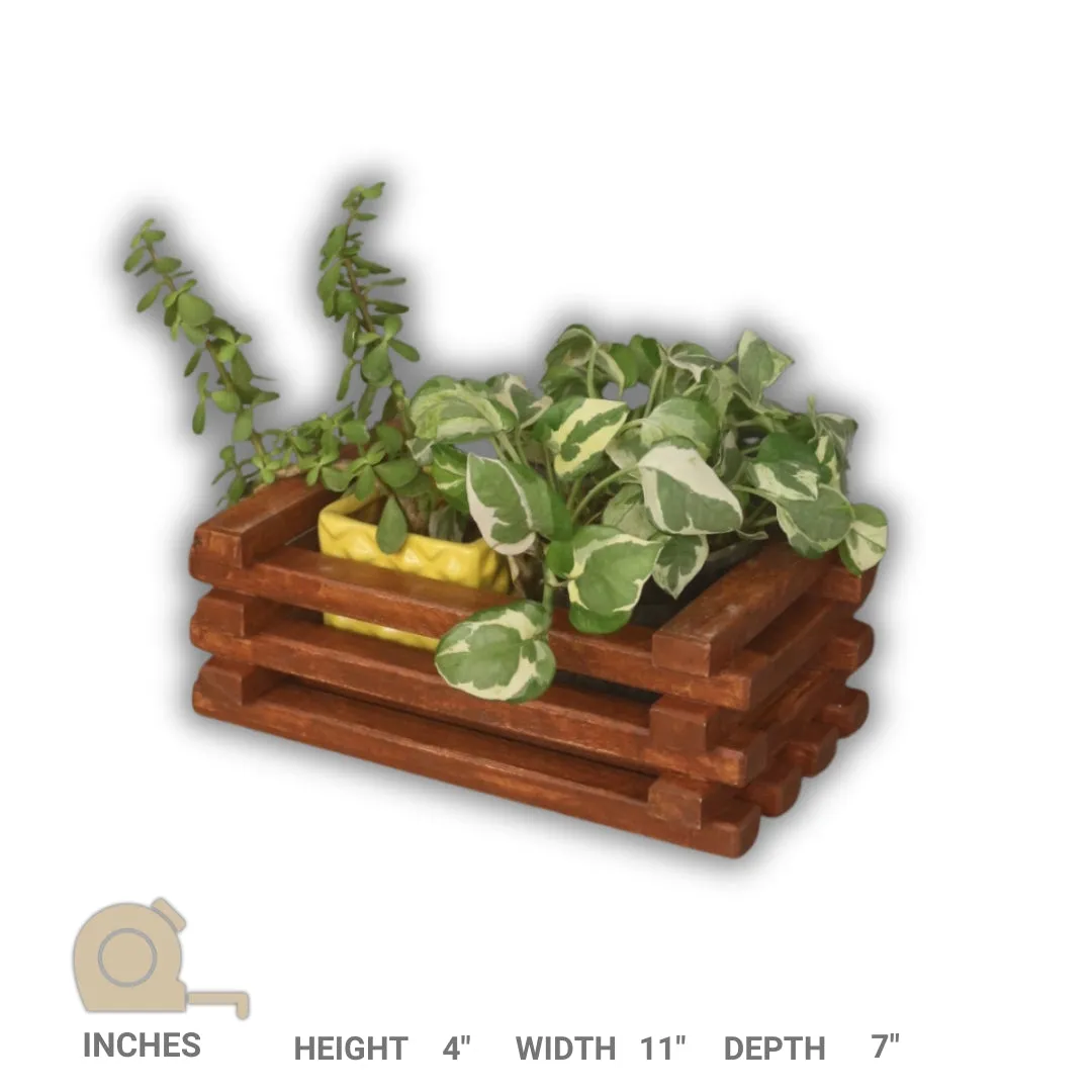 Table Top Planter - Handcrafted Wooden Planter - For Indoor Decoration - Compact and Versatile Design for Any Spaces