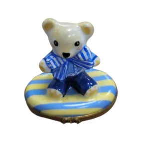 Teddy Bear w Blue Bow