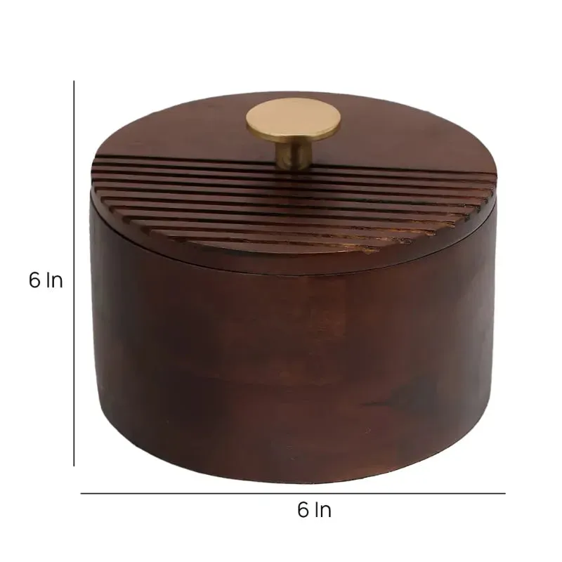 The Artisan's Stripes- Trinket Brown Box | 4.8 Inches, 6 Inches