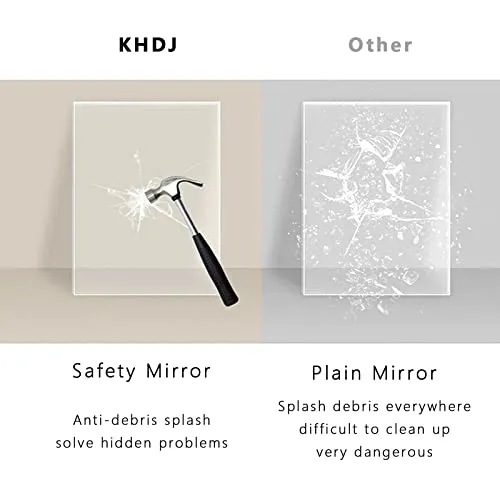 Tropeki led irregular mirror Irregular Wall Mirror with LED, 24x36 inch 3 Colors Vanity Mirror, Glass Shartter Proof,