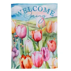 Tulip Field Banner Flag