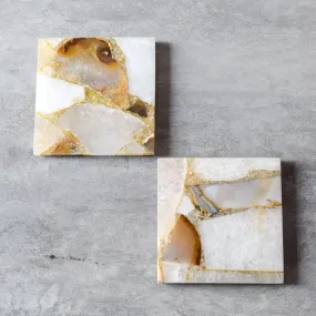 Valentina Composite Agate Coasters (Set of 2)