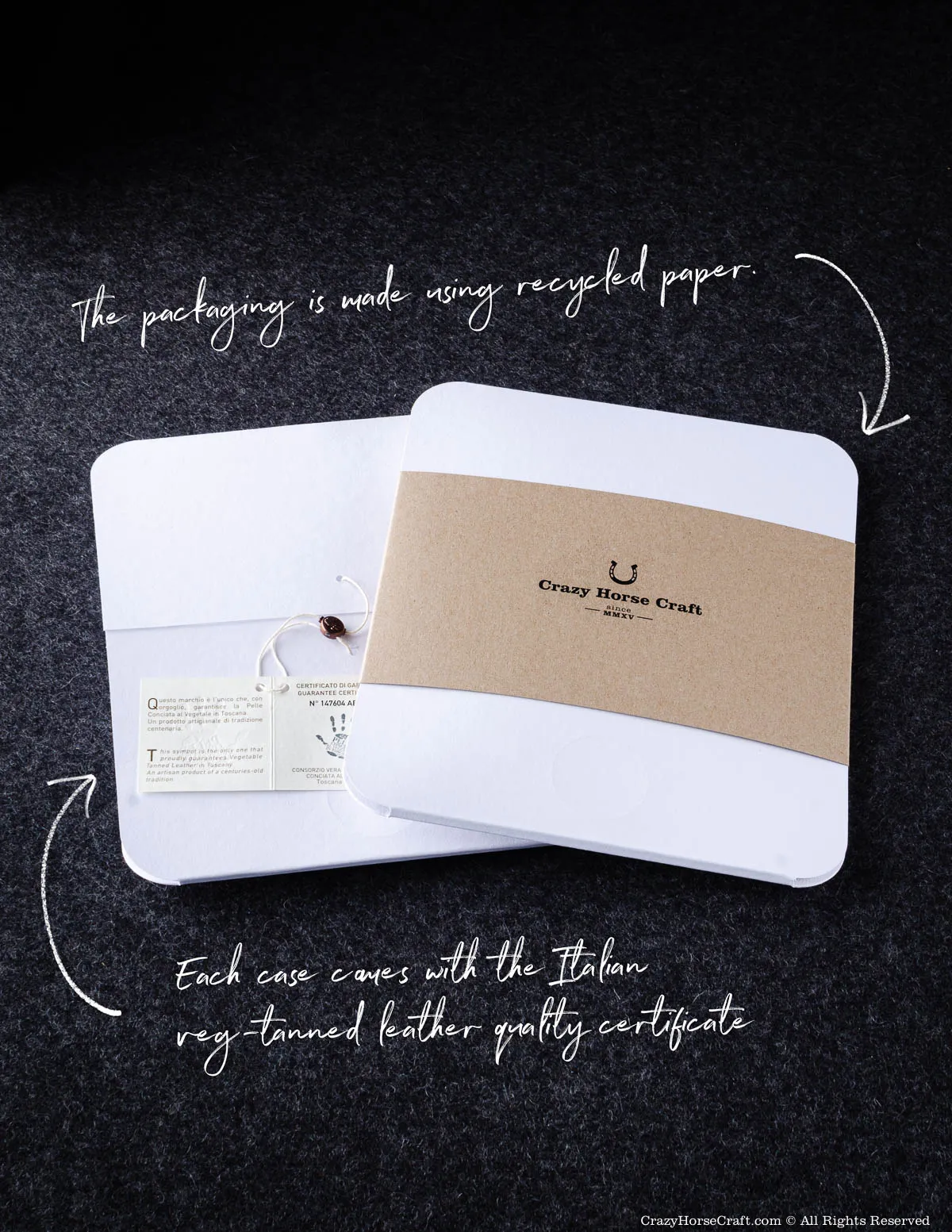 Veg-Tanned Leather Coasters 4pcs Set